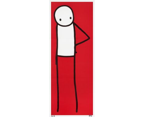Stik (British 1979-), 'Hip (Red &amp; Blue)', 2013, offset lithograph in colours on paper, Red is signed and dated in pen, sh