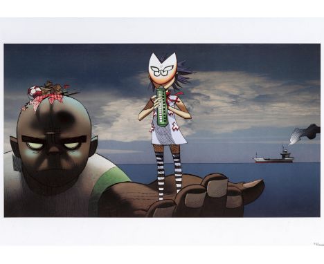 Jamie Hewlett (British 1968-), 'Broken', 2010, lithograph, numbered in pencil from an edition of 5000, accompanied by artist 
