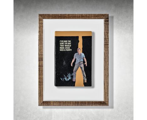 Connor Brothers (British Duo), 'I've Had The Sort Of Day', 2020, hand-painted vintage paperback with silkscreen, signed and n
