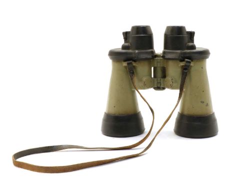 A pair of German WWII U Boat binoculars, partially rubber armouredCondition report: Possibly re-painted.Condition - The lense