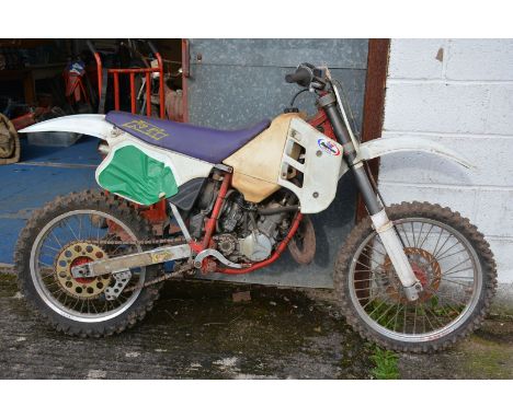 A 1991 KTM 125 motocross motorcycle with two-stroke, single cylinder, water cooled engine, frame No. 02-2201026, engine No. 5