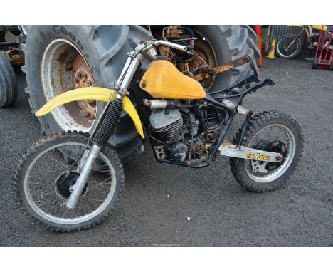 A Suzuki RM465 1981 two-stroke, single cylinder, air cooled engined motocross motorcycle, frame No. RM465 - 101636, engine no