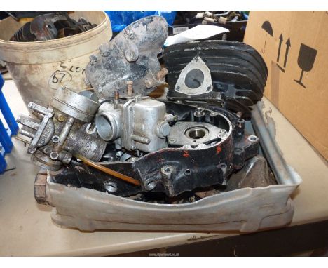 Suzuki TS250 two-stroke, single cylinder, air cooled engine components. Engine No. TS2504-512334.