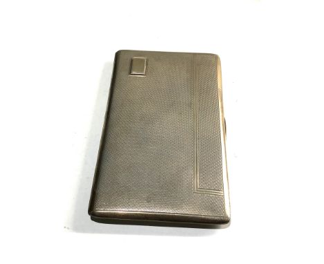 Engine turned silver cigarette case weight 150g 