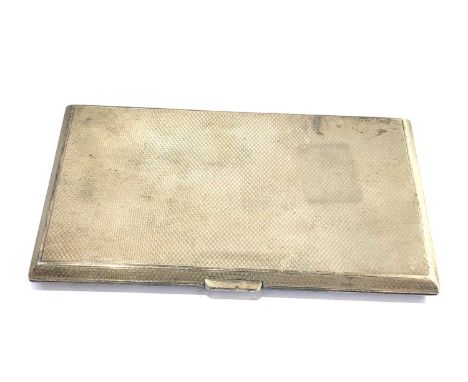 Engine turned silver cigarette case weight 220g 