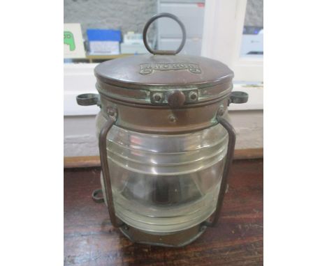 A Victorian Anchor copper ships hanging lantern 
