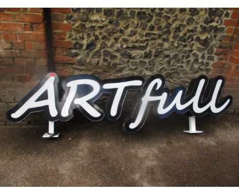 A large light up Artful sign, 94 1/2" x 26 1/2" 