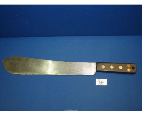 ***COLLECTION ONLY**A British Army Machete 1952, made by Martindale, 15" blade.