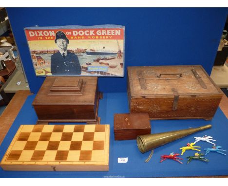 A quantity of miscellanea to include chess set, Chad Valley 'Escaldo' horses, etc.