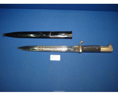 ***COLLECTION ONLY**A German Luftwaffe commemorative Dress Bayonet, 40cm in length when inserted into scabbard, acid etched i