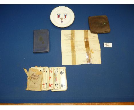 An Edwardian fine bone china R.A.F.A. Crew at Nantwich Branch small dish commemorating V.E and V.J day 1995. a copy of The Ne
