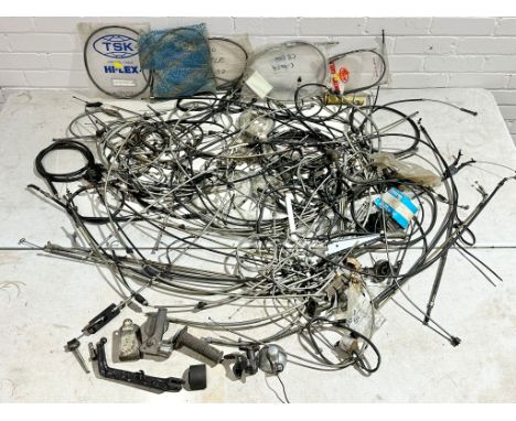 A quantity of various motorbike cables 
