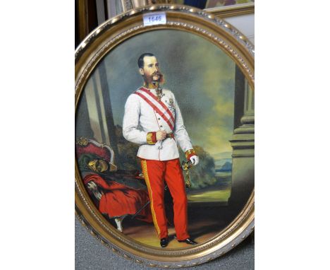 Pair of oil paintings on canvas, laid down on board, portrait of a figure wearing Continental military dress uniform and a la