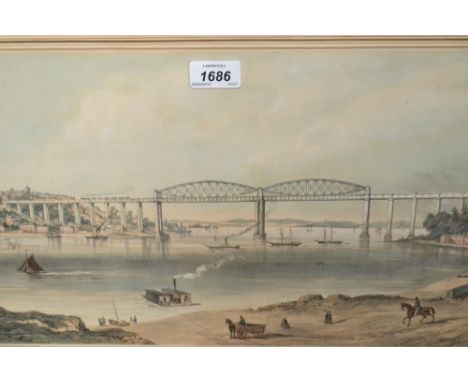 19th Century lithograph by Newman and Co. Watling Street, London, published by W. Wood, Fore Street, Devonport, a view of Roy
