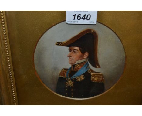 19th Century English school, oil on canvas, portrait of Sir Henry Hotham (1777 - 1833) depicted wearing Naval uniform, unsign