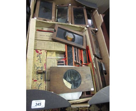 Quantity of various magic lantern slides