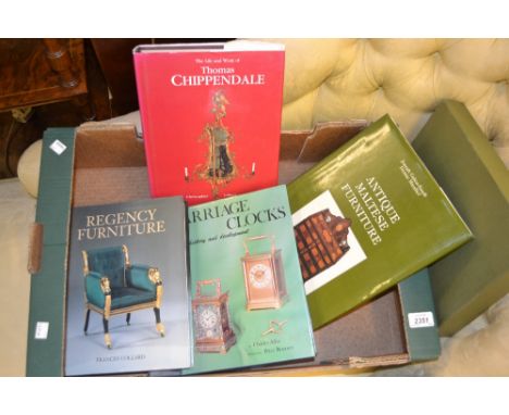 Group of four antiques and horology related books including:-  ' Antique Maltese Furniture ', ' The Life and Work of Thomas C
