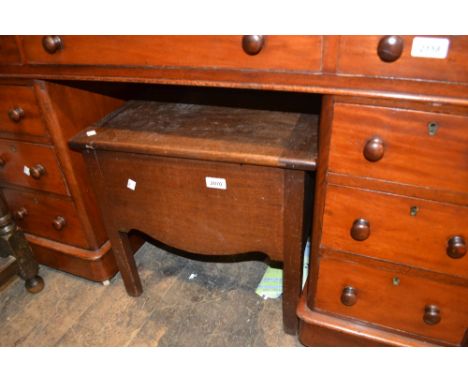 19th Century mahogany commode on square chamfered supports