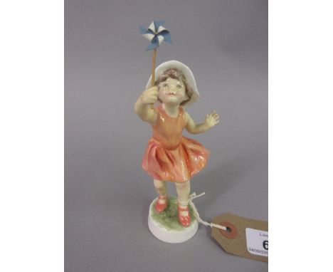 Royal Worcester figure 'Lets Run' modelled by F G Doughty