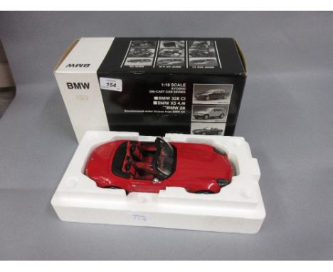 Kyosho 1:18 scale model of a BMW motor car, boxed