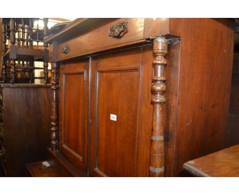 Late Victorian walnut chiffonier with a mirrored shelf back