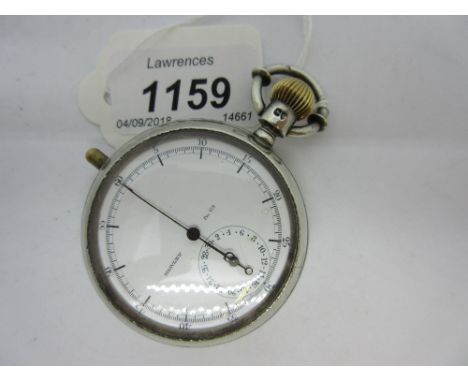 19th Century English silver cased stop watch, the enamel dial inscribed ' Hawley and Co. '