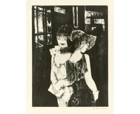 (See English version below)Jeanne Mammen (1890 – Berlin – 1976). „Nutten“. Um 1930Lithografie auf Bütten.  46,5&nbsp;×&nbsp;3