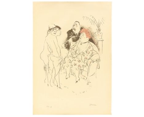 (See English version below)Jeanne Mammen (1890 – Berlin – 1976). „Die Wahl“. Um 1930/32Farblithografie auf Papier.  44&nbsp;×
