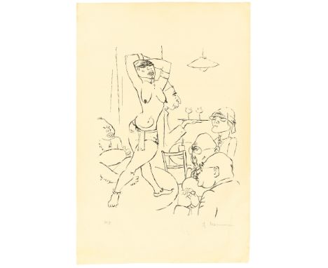 (See English version below)Jeanne Mammen (1890 – Berlin – 1976). „Arabische Tänzerin“. Um 1930Lithografie auf Papier.  50&nbs