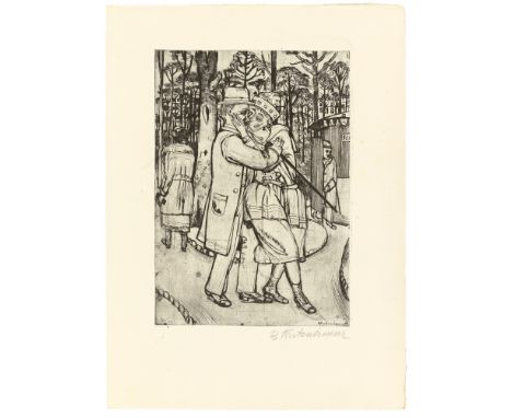 (See English version below)Mappenwerk. „Die Schaffenden“ (4. Jahrgang Mappen 1–4). 1923Original-Halbpergamentmappe mit 40 Dru