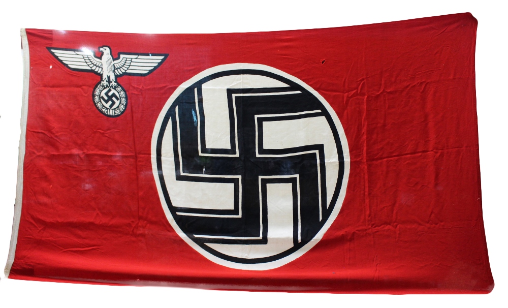 A NAZI REICH SERVICE FLAG (ET REICHSDIENSTFLAGGE) 189cm x 112cm with ...