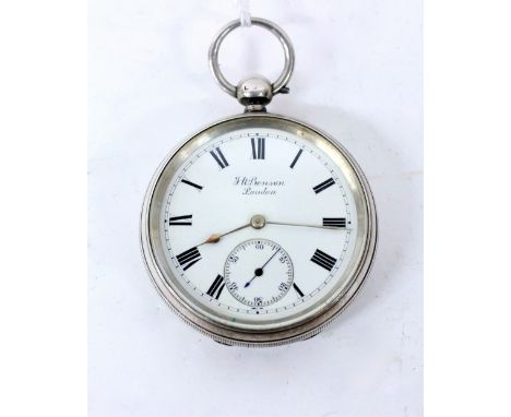 A VICTORIAN BENSON LUDGATE WATCH the enamel dial with Roman numerals and a subsidiary second hand 4.75cm diameter 