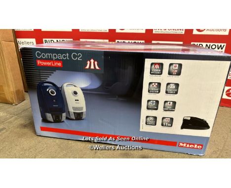 MIELE COMPACT C2 POWERLINE BLACK VACUM / NEW &amp; SEALED / T6