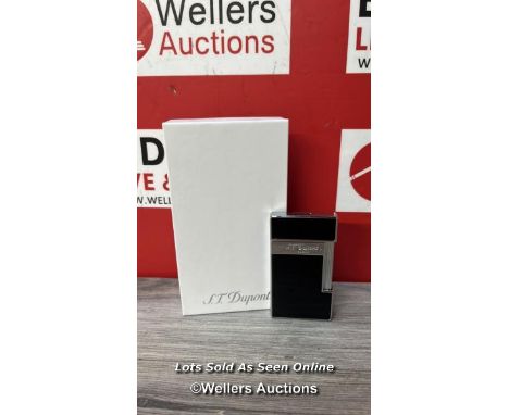 S.T. DUPONT LIGHTER SLIMMY BLACK/CHROME / APPEARS TO BE NEW / RRP: £275 / H3