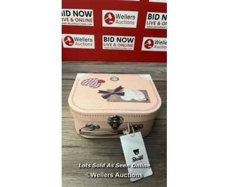 STEIFF LOTTE TEDDY BEAR SUITCASE WHITE / APPEARS TO BE NEW / RRP: £49.95 / E79