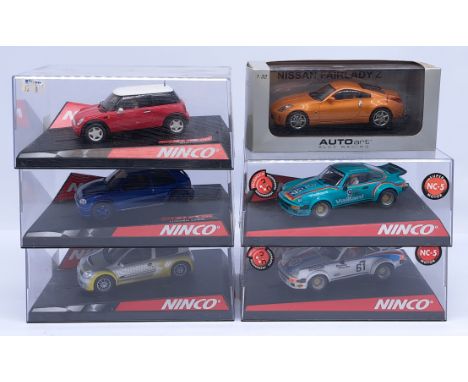 Ninco Slot Car (&amp; similar) group to include (1) 50331 Porsche 934 "Vaillant"; (2) 50332 Porsche 934 "Brumos"; (3) Autoart