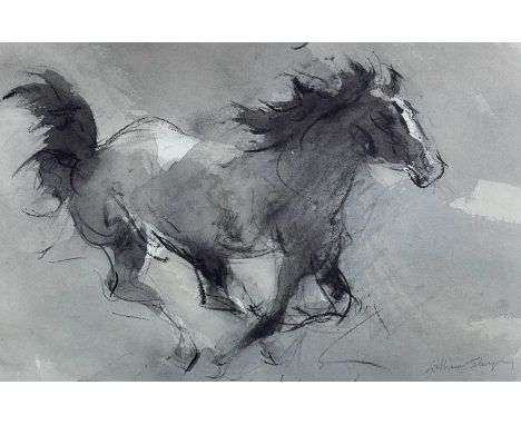 ‡ WILLIAM SELWYN limited edition (241/500) print – galloping cob, signed, 29.5 x 42cmsProvenance: private collection, consign