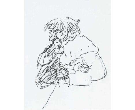 ‡ SIR KYFFIN WILLIAMS RA ink - half portrait of a farmer, 17 x 14cmsProvenance: Collection of the Late Roberta CondonComments