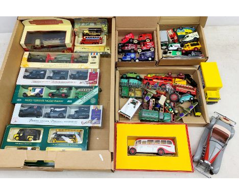  Collection of boxed diecast vehicles comprising Corgi ltd. ed. Bedford OB Coach, Lledo 'The Royal Air Force Groud Crew Suppo