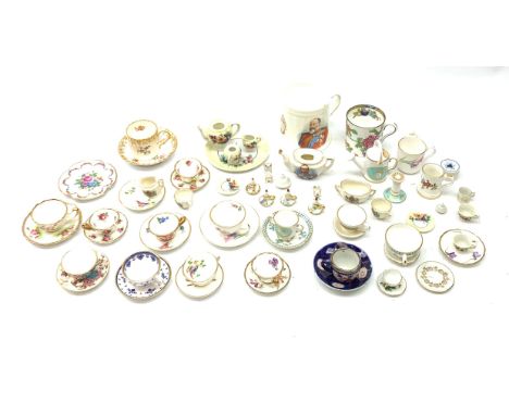 A selection of assorted cabinet miniatures, to include examples by Limoges, Shelley, Caverswall, Spode, Hammersley, Royal Cop