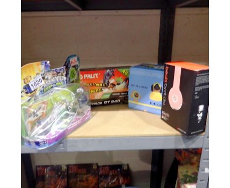 Selection of electrical and other items, including Beats headphones and a camera. Not available for in-house P&amp;P