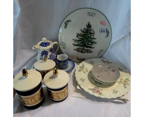 Mixed ceramics to include Spode, Royal Doulton, Wade etc. Not available for in-house P&amp;P