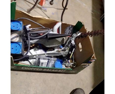Selection of mixed tools, including a Workzone tail hitch. Not available for in-house P&amp;P