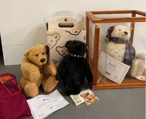Two Steiff Bears and one Cliff Richard Collection Danbury Mint Bear