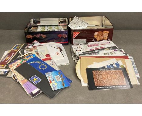 A selection of stamps, collector packs and traffic light mint stamps 