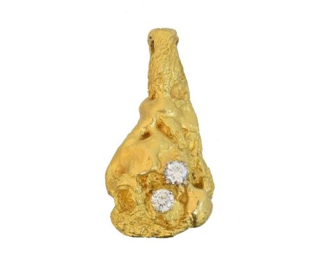 A 22ct gold diamond nugget pendant by Boodle &amp; Dunthorne, A 22ct gold diamond nugget pendant by Boodle &amp; Dunthorne, t