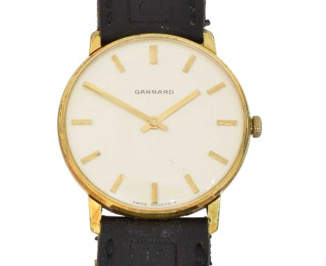 A Garrard wristwatch,  A Garrard wristwatch, the signed dial with baton markers, manual wind 17 jewel movement within a gold 