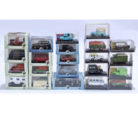 Oxford Diecast, a boxed mostly 1:43 scale group. Although unchecked for completeness, conditions generally appear to be Good 