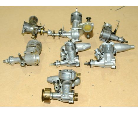 OS Max &amp; Similar an unboxed group of model engines. Conditions appear to be Fair to Good (unchecked for completeness and 