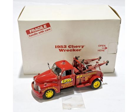 Danbury Mint 1:24 scale 1953 Chevrolet Chevy Wrecker. door handle has became detached but present. Although unchecked for com